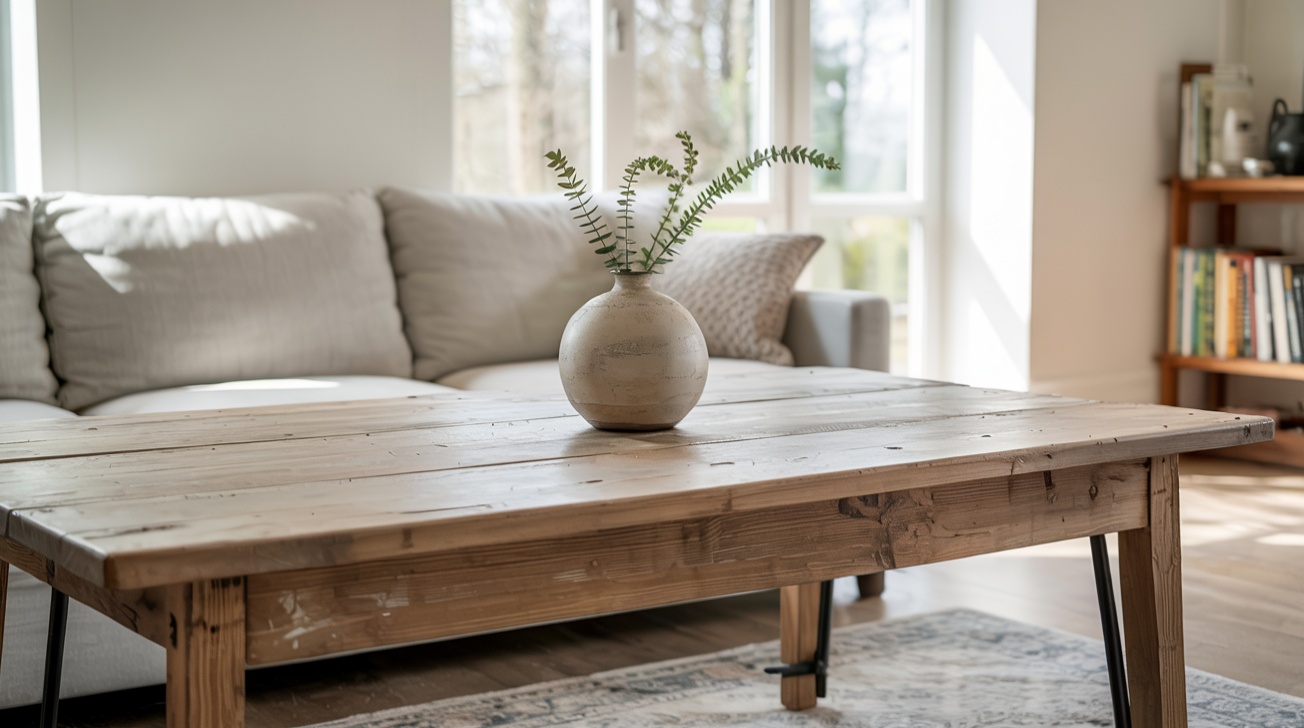 Eksklusivt plankebord i dansk stue - Nordisk Planke
